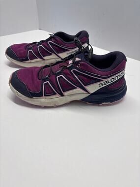 Salomon Women's Size 6 Trail Running Hiking Shoes Purple Pink Quicklace